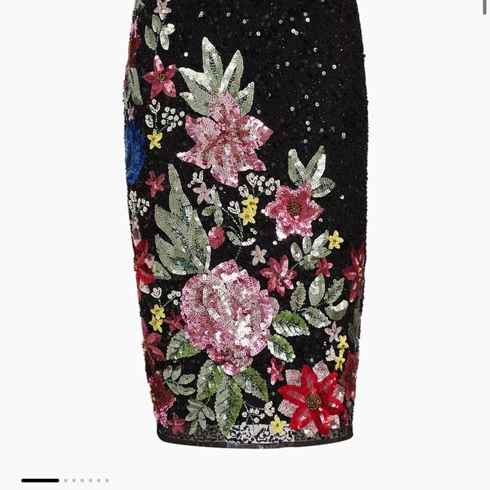 Mac Duggal Floral Pencil Beaded Sequin Skirt XL New - Picture 2 of 11